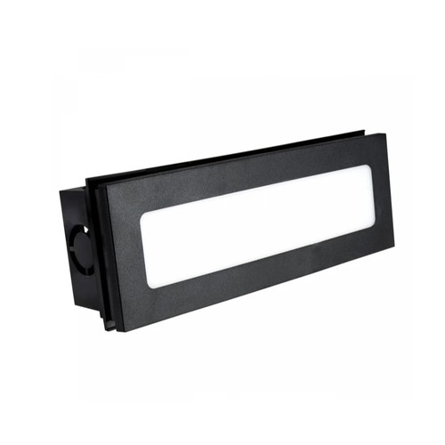 6W infälld trappljus CCT - 3 ljusfärger, IP54, Svart, 23 x 8,4 x 5,2cm, svart, 230V