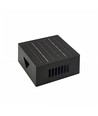 Solcells-vägglampa - IP54, svart, roterbar, fyrkantig, skymningssensor