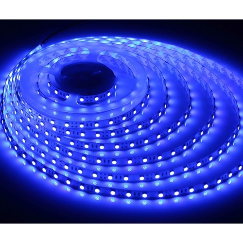 5m 10W/m Blå 450 nm LED-strip - 24V DC, IP20, 120 LED per meter