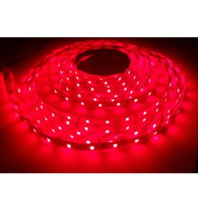 5m 14W/m Röd 660nm LED-strip - 24V DC, IP20, 60 LED per meter