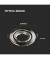 GU10 infälld spot - Satin nickel, rund, Ø99 mm, hål: Ø74 mm