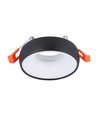 GU10 infälld spot - Rund, svart med vit reflektor, aluminium, hål: Ø6cm, mått: Ø9,2cm