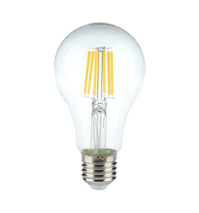 E27 10W LED filamentlampa - A60, klart glas, 1055lm, 4000K