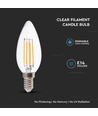 E14 4W dimbar LED-kronljuslampa - Filament, varmvit