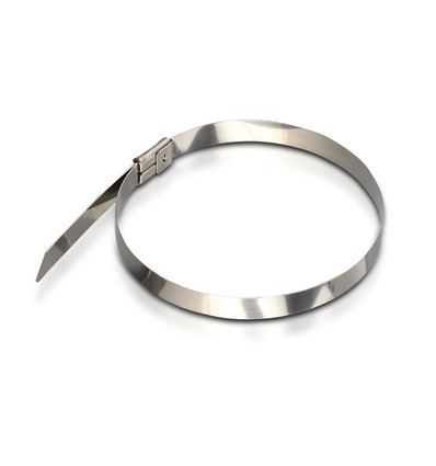 Rostfri Kabelband, 100 st påse - Bredd 4,6mm, 30 cm