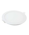 12W Ø17cm LED infällt panel - 6400K, Hål: Ø15,5 cm, Mått: Ø17 cm, vit kant, flicker free