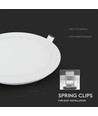 12W Ø17cm LED infällt panel - 6400K, Hål: Ø15,5 cm, Mått: Ø17 cm, vit kant, flicker free