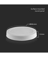 24W Ø28,8cm runt LED panel - 110lm/W, vit kant, bakgrundsbelyst, taklampa
