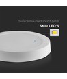 24W Ø28,8cm runt LED panel - 110lm/W, vit kant, bakgrundsbelyst, taklampa