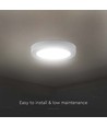 24W Ø28,8cm runt LED panel - 110lm/W, vit kant, bakgrundsbelyst, taklampa