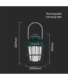 Laddningsbar LED-campinglampa, 5W - IP44, dimbar, justerbar CCT, USB-C