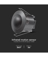 V-Tac rörelsesensor för infällnad - LED-vänlig, svart, IP20