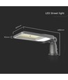 V-Tac 100W LED gatulampa - Samsung chip, Ø60mm, IP65