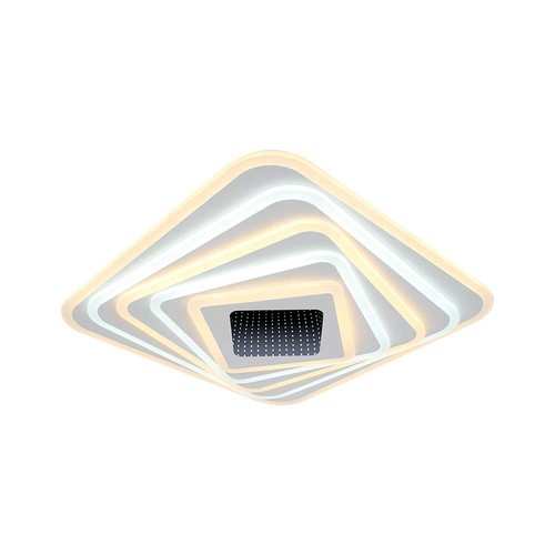 150W LED Smart taklampa med 3D-effekt - 50x50cm, CCT, dimbar, inkl. fjärrkontroll