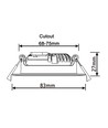 7W Infälld spotlight RA96, DimToWarm+CCT, Dimbar - Hål: Ø6,8 cm, Mått: Ø8,3 cm, Vit kant