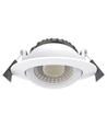 7W Infälld spotlight RA96, DimToWarm+CCT, Dimbar - Hål: Ø6,8 cm, Mått: Ø8,3 cm, Vit kant