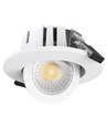 7W Ø8,3cm DimToWarm+CCT infälld spotlight dimbar RA96 - Roterbar, Hål: Ø6,8 cm, Mått: Ø9,3 cm, Vit kant