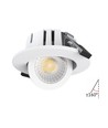 7W RA96 CCT + DimToWarm infälld spotlight dimbar - Roterbar, Hål: Ø6,8 cm, Mått: Ø9,3 cm, Vit kant