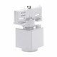 SPS2 Adapter Slim - 3-fas, med grenuttag, vit, Spectrum.