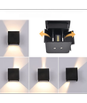 6W CUBIC RGB+CCT vägglampa - IP65, Tuya Smart, svart, fyrkantig, upp/ned, justerbar, inomhus / utomhus, inkl. ljuskälla