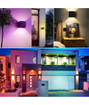 6W CUBIC RGB+CCT vägglampa - IP65, Tuya Smart, svart, fyrkantig, upp/ned, justerbar, inomhus / utomhus, inkl. ljuskälla