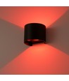 6W Vägglampa - IP65, Rund, RGB + CCT Tuya, Svart, Upp/ned, Justerbar, Inne / ute, Inkl. ljuskälla