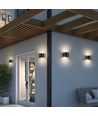 6W Vägglampa - IP65, Rund, RGB + CCT Tuya, Svart, Upp/ned, Justerbar, Inne / ute, Inkl. ljuskälla