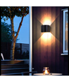 6W Vägglampa - IP65, Rund, RGB + CCT Tuya, Svart, Upp/ned, Justerbar, Inne / ute, Inkl. ljuskälla