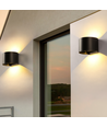 6W Vägglampa - IP65, Rund, RGB + CCT Tuya, Svart, Upp/ned, Justerbar, Inne / ute, Inkl. ljuskälla
