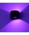 6W Vägglampa, Hue-kompatibel - IP65, Rund, RGB+CCT, Zigbee, svart, upp/ner, justerbar, inne/ute, inkl. ljuskälla