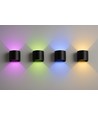 6W Vägglampa, Hue-kompatibel - IP65, Rund, RGB+CCT, Zigbee, svart, upp/ner, justerbar, inne/ute, inkl. ljuskälla