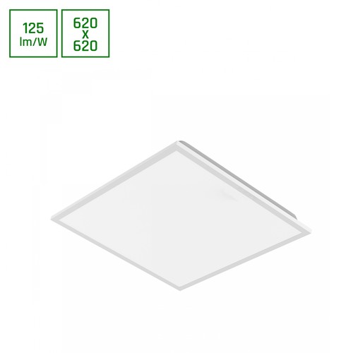 62x62 LED panel, 40W - 125lm/W, 4000K, vit kant, 3 års garanti