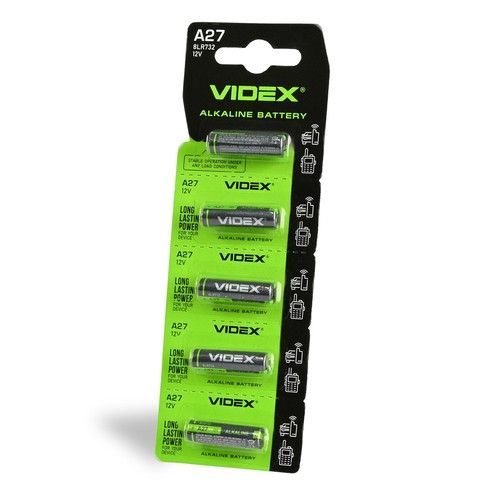 5-pack A27 alkaliska batterier