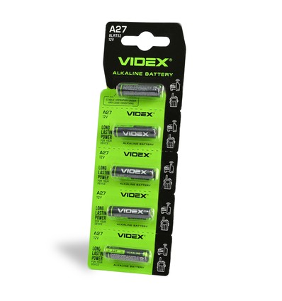 5-pack A27 alkaliska batterier