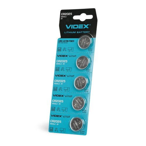 5-pack CR2025 litiumbatterier