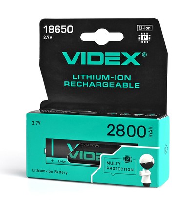 Litiumjonbatteri - 18650-P 2800mAh, med termiskt skydd