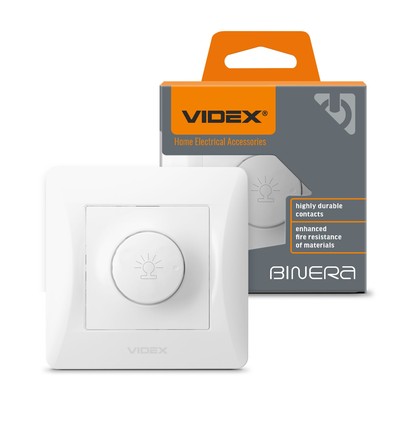 600W LED dimmer för europadosa - 15-600W, vit