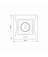 600W LED dimmer för europadosa - 15-600W, vit