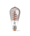 E27 4W ST64 filament LED lampa - Grafit glas, 1800K-2100K, dimbar, flicker free