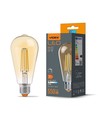 E27 6W dimbar LED lampa - ST64, filament, amber glas, 2200K, flicker free