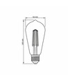 E27 6W dimbar LED lampa - ST64, filament, amber glas, 2200K, flicker free