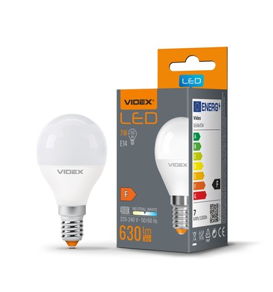 E14 7W LED klotlampa - G45, 4000K, 700lm, IP20 inomhus