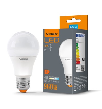 E27 10W LED lampa - A60, 960lm, 4000K, flicker free, ersätter 70W