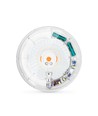 30W LED sensorlampa med nödbelysning - Justerbar watt/CCT, IP44, 3000lm, inbyggt batteri, vit kant