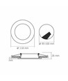 6W LED infällnadspanel - 4000K, 120°, Hål: Ø9,5-10 cm, Mått: 11,8 x 11,8 cm