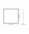 60x60 LED-panel med kantbelysning, 40W - 100lm/W, 4000K, neutralvit, flicker free
