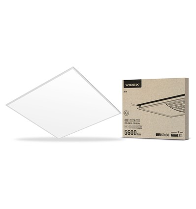 60x60 LED panel för inbyggnad, 36W - 155lm/W, 4000K, IP20, 3 års garanti