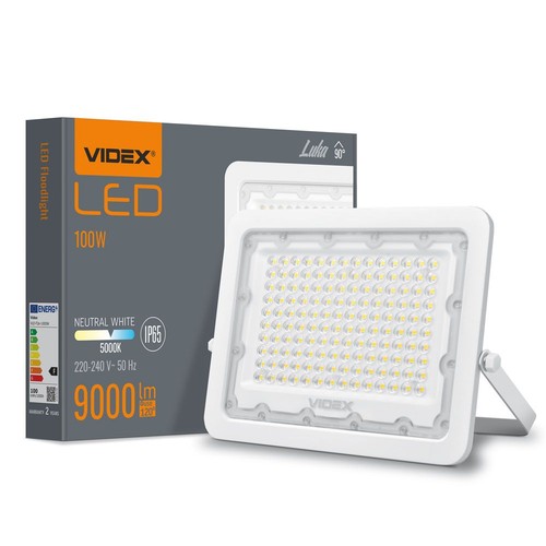 100W LED strålkastare - 5000K, IP65, IK07, 90° spridning, utomhus