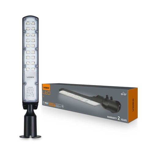 50W LED gatubelysning - 100lm/W, IP65, 5000K, neutralvit, 2 års garanti