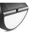 500lm solcellsvägglampa med sensor - IP54, 5000K, svart, 220x220mm, rörelsesensor